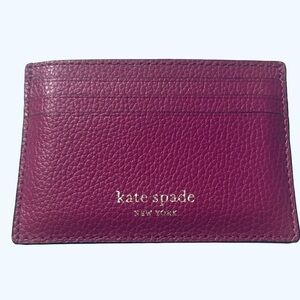 Kate Spade New York magenta small slim card holder